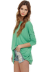 Simple Dimple Mint Long Sleeve Top