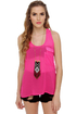 Line it Up Sheer Fuchsia Tank Top