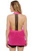 Line it Up Sheer Fuchsia Tank Top