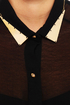 Metal Detector Black Button-Up Top