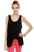 Oh Snap! Washed Black Tank Top