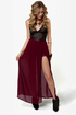 Shorty Got Low Burgundy Maxi Skirt