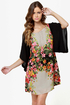 Ticket to Paradise Floral Print Kimono Dress