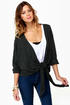 Volcom Autumn Spice Kimono Charcoal Grey Wrap Sweater