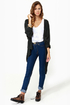 Volcom Autumn Spice Kimono Charcoal Grey Wrap Sweater
