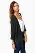 Volcom Autumn Spice Kimono Charcoal Grey Wrap Sweater