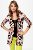 Volcom V.Co Loves Beige Print Cardigan Sweater