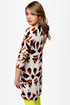 Volcom V.Co Loves Beige Print Cardigan Sweater