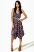 Volcom Peer Pressure Blue Print Dress