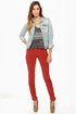 Volcom Sound Check Rust Red Corduroy Skinny Pants