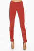 Volcom Sound Check Rust Red Corduroy Skinny Pants