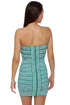 Beauty and the Beach Striped Green Bandage Dress