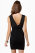 Drape Me a Line Black Dress