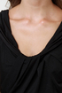 Drape Me a Line Black Dress