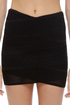 On the Right Track Black Bandage Skirt