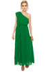 All Ruffled Up Green Maxi Dress