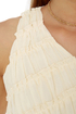 Dream Come True Cream One Shoulder Dress