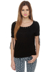 Major Lacer Short Sleeve Black Top