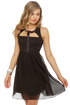 Nightin-gala Black Silk Dress