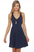 Cascad-er Girl Navy Blue Ruffle Dress