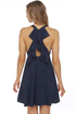 Cascad-er Girl Navy Blue Ruffle Dress