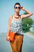 Maze to Order Black and White Print Top