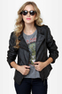 Black Sheep Heart Black Vegan Leather Moto Jacket