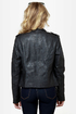 Black Sheep Heart Black Vegan Leather Moto Jacket