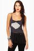Black Sheep Om Grey Fringe Tank Top