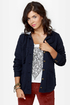 Lost Ringo Navy Blue Hooded Jacket