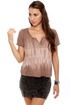 Black Sheep Bohemian Brown Tie-Dye Top