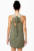 Midnight Mystery Gold and Olive Green Dress