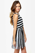 The Right Stripes Black and White Striped Dress