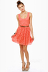 Cookie Workshop Coral Lace Dress