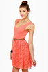 Cookie Workshop Coral Lace Dress