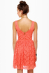 Cookie Workshop Coral Lace Dress
