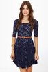 Catch the Bouquet Blue Lace Dress