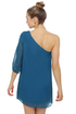 C\'mon Get Happy One Shoulder Sapphire Blue Dress