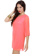 C\'mon Get Happy One Shoulder Coral Pink Dress