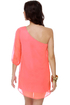 C\'mon Get Happy One Shoulder Coral Pink Dress