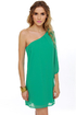 C'mon Get Happy One Shoulder Teal Dress