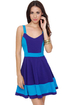 Pool Party Color Block Blue Dress