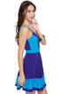 Pool Party Color Block Blue Dress