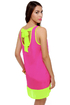 Black Light Optional Neon Yellow and Fuchsia Dress