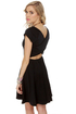 Cross and Effect Black Dress