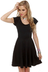 Cross and Effect Black Dress