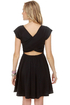 Cross and Effect Black Dress
