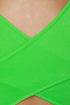Cross and Effect Neon Green Dress