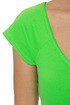 Cross and Effect Neon Green Dress