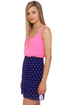 Hits the Spot Blue and Pink Polka Dot Dress